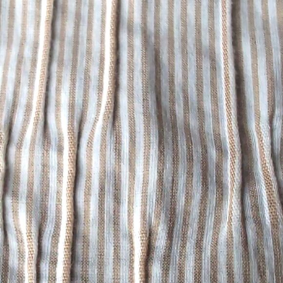 Le Chateau Striped Beige and Cream Pintick Shirt Size S - Picture 2 of 10